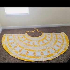 Long maxi wrap around skirt